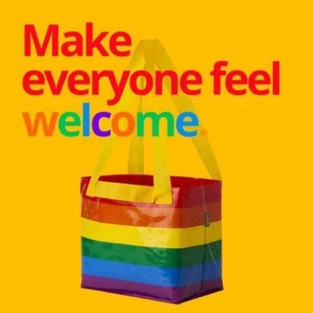 2 IKEA LGBTQ PRIDE Reusable Tote Bag STORSTOMMA